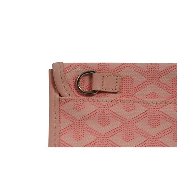 Goyard Pink Wallet Pouch Phone Case Travel Holder Sac File Card Snap Button - Picture 4 of 16